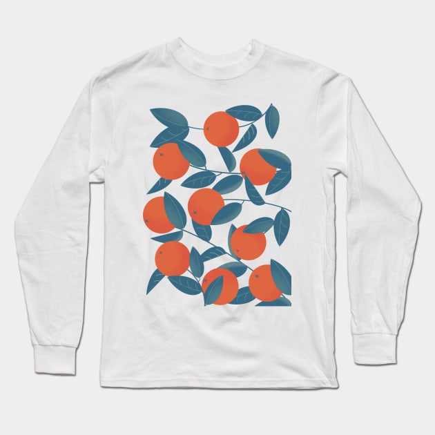 Oranges Long Sleeve T-Shirt by QWERTEESTORE